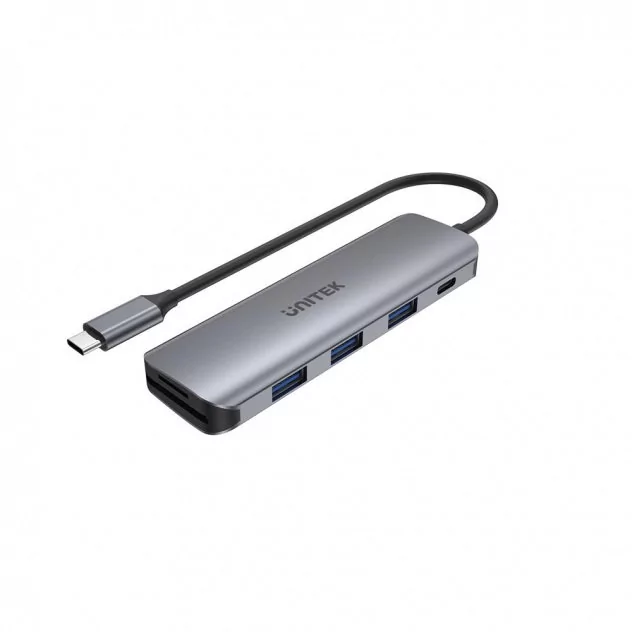 Unitek HUB USB-C 3x USB 3.1 SD PD 100W