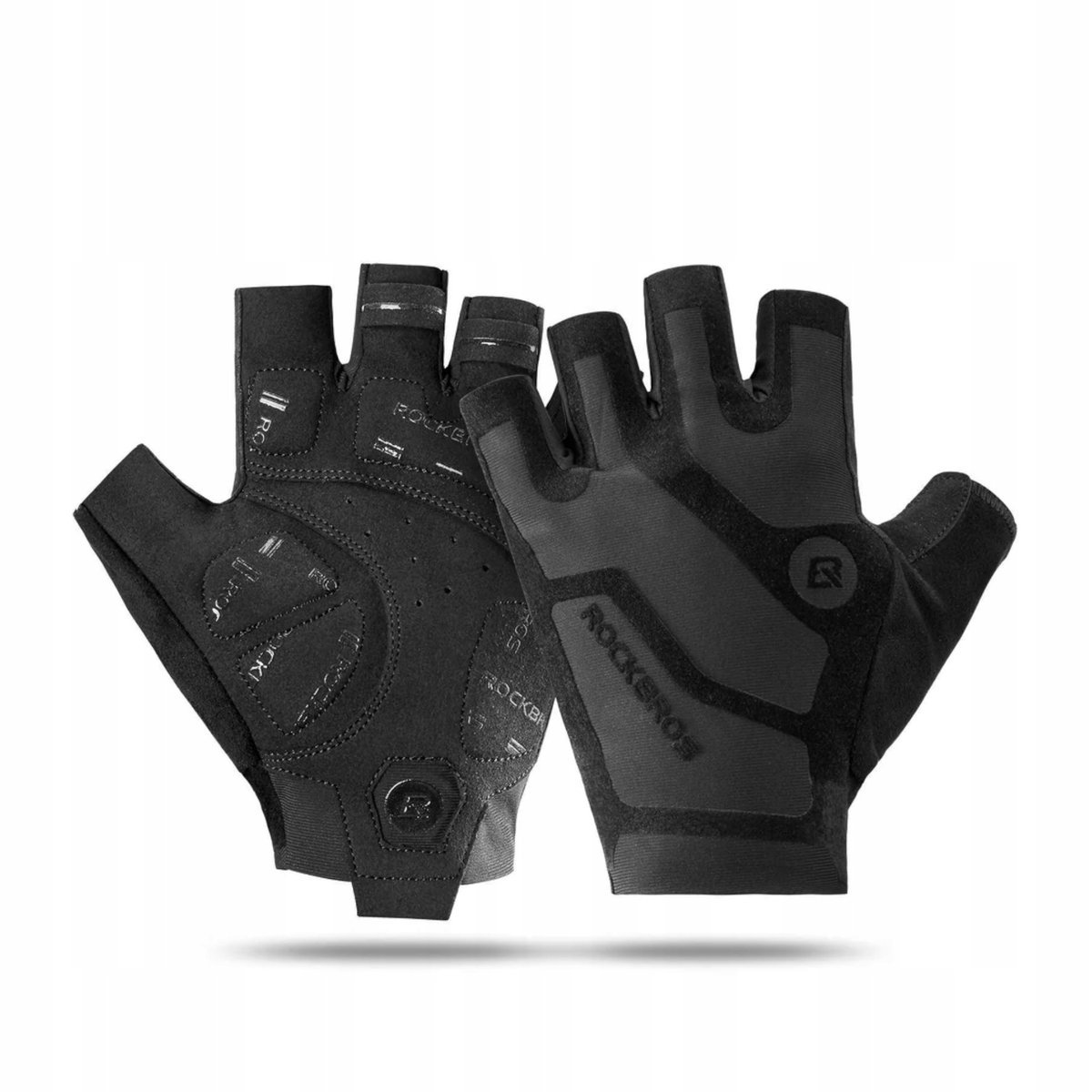 Rękawiczki rowerowe krótkie ROCKBROS S196BK [Kolor Czarny, Rozmiar XL]