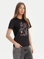 Koszulki i topy damskie - KARL LAGERFELD T-Shirt A3W17099 Czarny Regular Fit - miniaturka - grafika 1