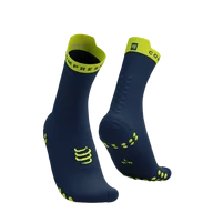 Skarpetki sportowe męskie - COMPRESSPORT Skarpetki do biegania wysokie ProRacing Socks V4 blues/green sheen - miniaturka - grafika 1