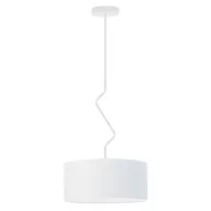 Lampy sufitowe - Biała lampa wisząca z abażurem LOZANNA fi - 40 cm - miniaturka - grafika 1