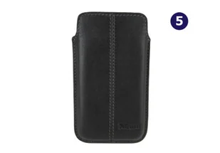 Trust Leather Protective Sleeve for Smartphone pokrowiec na telefon komórkowy Etui kieszeniowe Czarny - Etui i futerały do telefonów - miniaturka - grafika 1