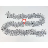 Ozdoby bożonarodzeniowe - Łańcuch choinkowy 11 x 200 cm srebrny - miniaturka - grafika 1