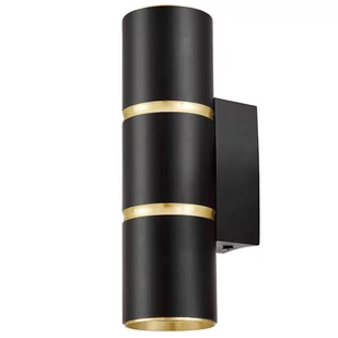 LAMPA ŚCIENNA KINKIET NOWOCZESNY CZARNO-ZŁOTY ASTI W2 - Lampy ścienne - miniaturka - grafika 1