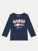 Bluzki damskie - Guess Bluzka K4BI16 J1314 Granatowy Regular Fit - miniaturka - grafika 1