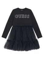 Sukienki i spódniczki dla dziewczynek - Guess Sukienka codzienna J5YK03 KAUH0 Czarny Regular Fit - miniaturka - grafika 1