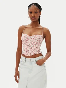 BARDOT Top Estie Embroidered 59828TB Kolorowy Slim Fit - Koszulki i topy damskie - miniaturka - grafika 1