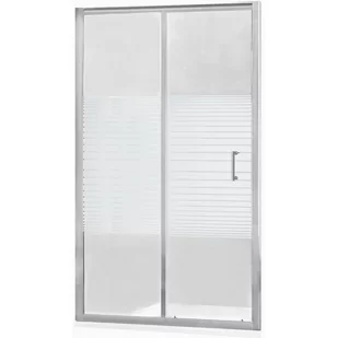 Mexen Apia Drzwi Prysznicowe Rozsuwane Pasy 140 CM - Ścianki i drzwi prysznicowe - miniaturka - grafika 1