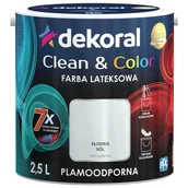Farby wewnętrzne - Dekoral Satynowa farba lateksowa Clean&Color s$11odka s$12l 2 5 l 00398978 - miniaturka - grafika 1