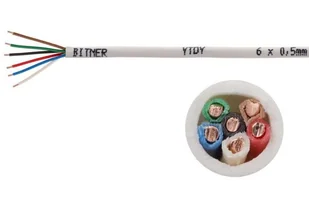 PRZEWÓD ALARMOWY DOMOFONOWY BITNER YTDY 6X0,5 - 100M - Kable komputerowe i do monitorów - miniaturka - grafika 1