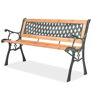 Ławka ogrodowa, 122 cm, drewniana - Ławki ogrodowe - miniaturka - grafika 1
