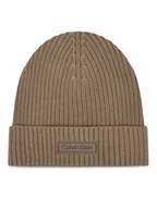 Czapki damskie - Calvin Klein Czapka Patch Chunky LV04D8053G Beżowy - miniaturka - grafika 1