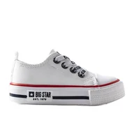 Buty dla dziewczynek - Białe trampki dziecięce Big Star KK374042 - miniaturka - grafika 1