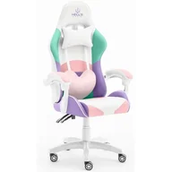 Fotele gamingowe - Fotel HELL'S CHAIR Rainbow Różowy - miniaturka - grafika 1