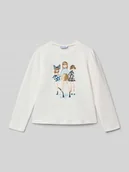 Koszulki dla dziewczynek - Bluzka o kroju regular fit z długim rękawem i nadrukiem z motywem - miniaturka - grafika 1