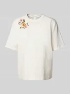 Koszulki i topy damskie - T-shirt o pudełkowym kroju z cekinami model ‘SANNIA’ - miniaturka - grafika 1
