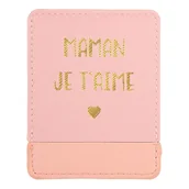 Lusterka do makijażu - DRAEGER Paris | Mommy I love you lusterko kieszonkowe z różowym etui | Kwadratowe lustro do zabrania wszędzie | Idealny dom i podróże | 9 x 7 cm | Pomysł na prezent urodzinowy, Boże Narodzenie, Dzień - miniaturka - grafika 1