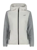 Kurtki i kamizelki sportowe damskie - CMP Kurtka hybrydowa w kolorze kremowo-szarym - miniaturka - grafika 1