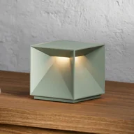 Lampy stojące - Sigor Akumulatorowa lampa stołowa LED Nutalis, szałwiowa zieleń, IP54, ściemniana - miniaturka - grafika 1