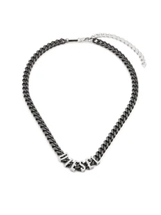 Diesel Naszyjnik Font Chain DX1487060 Czarny - Naszyjniki męskie - miniaturka - grafika 1