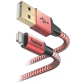 Kable - HAMA ŁADUJĄCY/DATA "REFLECTED" LIGHTNING 1,5m CZERWONY |  - miniaturka - grafika 1
