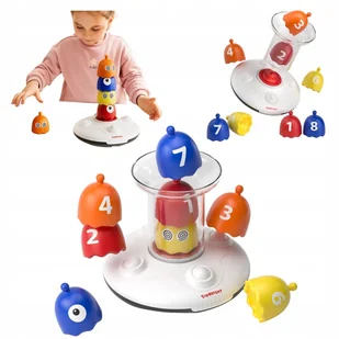 Zabawka Edukacyjna Zręcznościowa Piramidka Balansowa Wieża Do Układania - Zabawki interaktywne dla dzieci - miniaturka - grafika 1