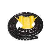 Pudełka i akcesoria na płyty CD - APM Kabelbündel-Schlauch Set 2x 1,5m (1x grau 25mm / 1x schwarz 15mm) - miniaturka - grafika 1