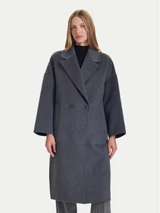 ViCOLO Płaszcz wełniany TF0003 Szary Regular Fit - Płaszcze damskie - miniaturka - grafika 1