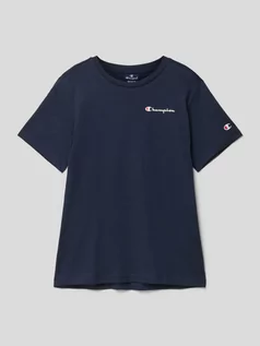 Koszulki dla chłopców - T-shirt z nadrukiem z logo - grafika 1