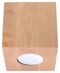 Sollux Lighting Plafon QUAD naturalne drewno - Lampy sufitowe - miniaturka - grafika 1
