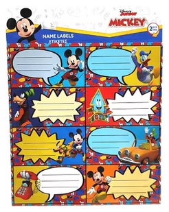 Zestaw naklejek etykiet na zeszyt Mickey 16 st - Szkolne artykuły papiernicze - miniaturka - grafika 1