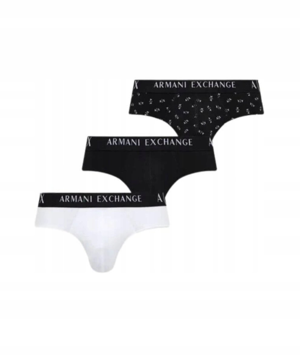 ARMANI EXCHANGE Majtki Slipy 3-Pack r XL