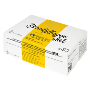 Beautyllagen Shot, smak mango i pomarańcza, 30 ml x 15 sztuk - Włosy, skóra, paznokcie - miniaturka - grafika 1