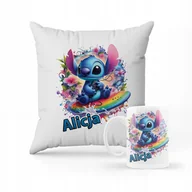 Gadżety dla niej i dla niego - ZESTAW PODUSZKA + KUBEK PREZENT DLA DZIECKA STICH STITCH STICZ + IMIĘ #3 - miniaturka - grafika 1