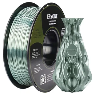 ERYONE Silk PLA Filament for 3D Printer 1 75mm Tolerance 0 03mm 1kg  2 2LBS /Spool - Dark Green - Filamenty i akcesoria do drukarek 3D - miniaturka - grafika 1