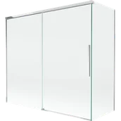 Parawany nawannowe - Mexen Rox parawan nawannowy 2-skrzydłowy rozsuwany 170 + 75 x 150 cm, transparent, chrom - 8C9-170-075-01-00 - miniaturka - grafika 1