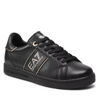 Sneakersy damskie - Emporio Armani Sneakersy EA7 X8X102 XK258 M701 Triple Black/Gold - grafika 1