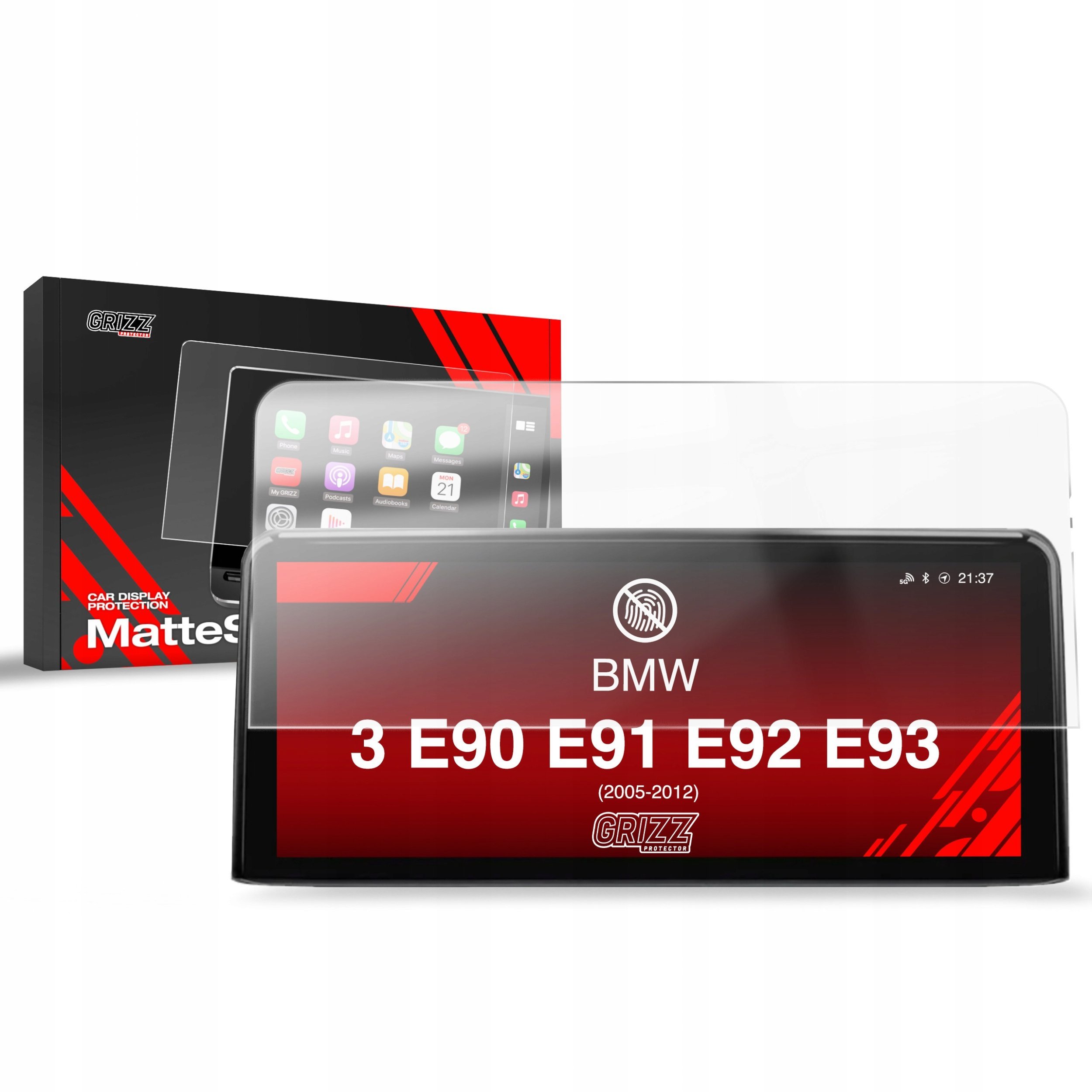 Folia matowa GrizzGlass CarDisplay Protection do BMW 3 E90 E91 E92 E93 Android Radio 10,25