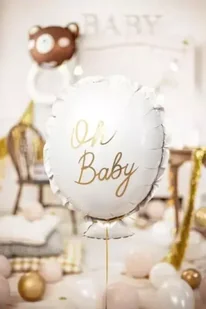 Balon foliowy Oh baby 53x69cm - PartyDeco - Baby shower i roczek - miniaturka - grafika 1