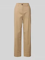 Spodnie damskie - Kuloty z szeroką nogawką z mieszanki bawełny - miniaturka - grafika 1