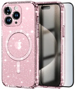 Etui do Apple iPhone 15 Pro BROKATOWE do MagSafe CLEAR CASE Szkło na ekran - Etui i futerały do telefonów - miniaturka - grafika 1