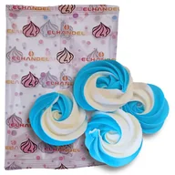 Dodatki do ciast w proszku - Posypka na tort bezy beziki cukrowe biało niebieskie ozdoby dekoracje 4szt - miniaturka - grafika 1