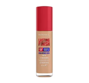 Rimmel Lasting Finish 35H silnie nawilżający i długotrwale kryjący podkład do twarzy z filtrem SPF20 210 Golden Beige 30ml - Podkłady do twarzy - miniaturka - grafika 1
