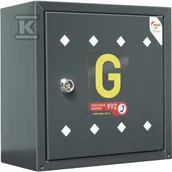 Zawory i kraniki - Skrzynka gazowa na zawór, 300x300x150, metalowa, naścienna - antracyt - miniaturka - grafika 1