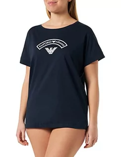 Koszulki i topy damskie - Emporio Armani Underwear Logomania T-shirt damski, granatowy, L, morski, L - grafika 1