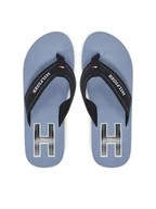 Klapki i japonki męskie - Tommy Hilfiger Japonki Hilfiger H Padded Beach Sandal FM0FM05536 Granatowy - miniaturka - grafika 1