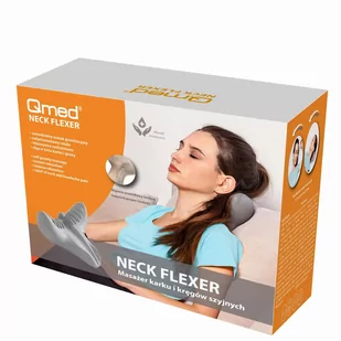 Qmed NECK FLEXER Masażer karku i kręgów szyjnych o anatomicznym kształcie - grawitacyjny masaż rozluźniający mięśnie, działanie relaksacyjne, ulga w bólu - Akcesoria do rehabilitacji - miniaturka - grafika 1