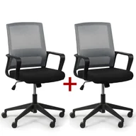 Fotele i krzesła biurowe - B2B Partner Krzesło biurowe Low 1 + 1 GRATIS, szary 407047 - miniaturka - grafika 1
