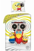 Pościel dla dzieci - Halantex Pościel bawełniana licencyjna Minionki 140x200 music - miniaturka - grafika 1