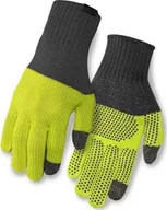 Rękawiczki rowerowe - Giro Rękawiczki zimowe GIRO KNIT MERINO WOOL długi palec grey lime roz. S/M NEW - miniaturka - grafika 1